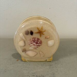 VTG Lucite Seashells Napkin/Mail Holder